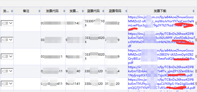 Screenshot of Haopiaoyou electronic invoice information management system