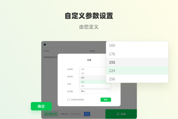 Screenshot of Miguo audio format converter software
