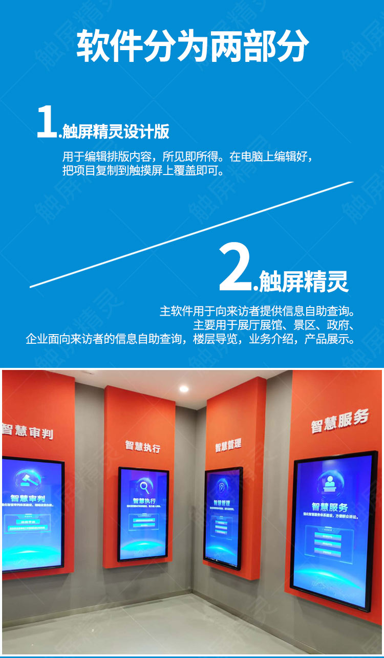 Screenshot of touch screen system