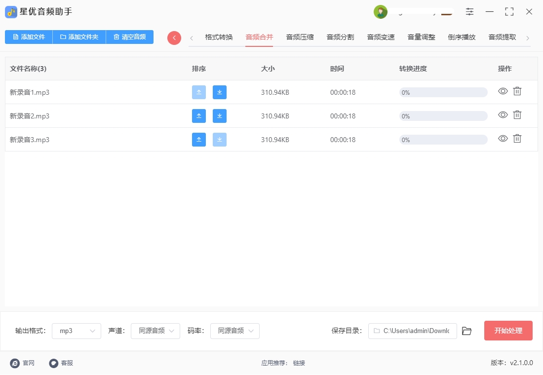 Screenshot of Xingyou Audio Assistant