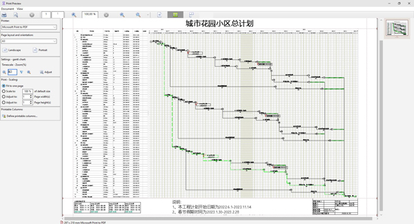 Screenshot of DeepGantt progress plan