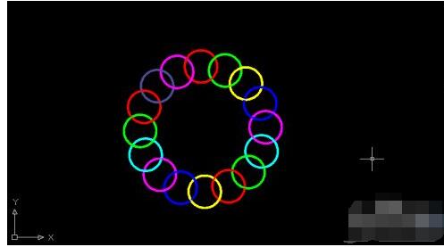 Use CAD to draw interlocking colorful rings