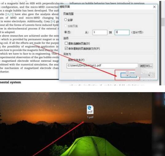 How does Zhiyun Document Translation save the PDF in pages? Screenshot of how Zhiyun Document Translation saves the PDF in pages