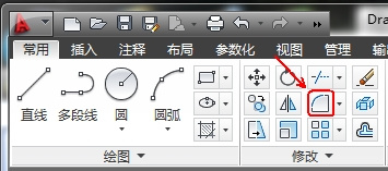 Detailed operation screenshots of drawing fillets in AutoCAD2014