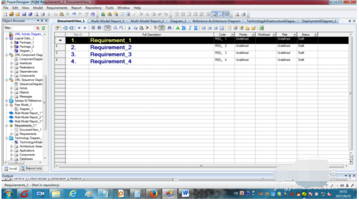 Screenshot of how to use powerdesigner to create a demand model