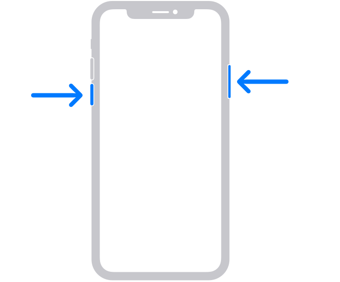 The volume button is on the left side of the device, and the side button is located on the right side