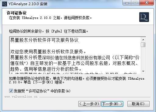 Screenshot of Yidong shareholder analysis system