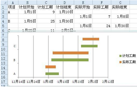 Blue Excel-Gantt chart plan generation tool screenshot