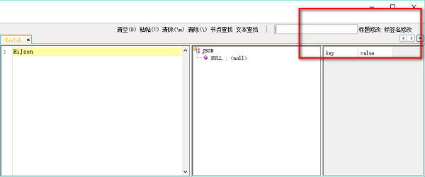 Screenshot of json formatting tool