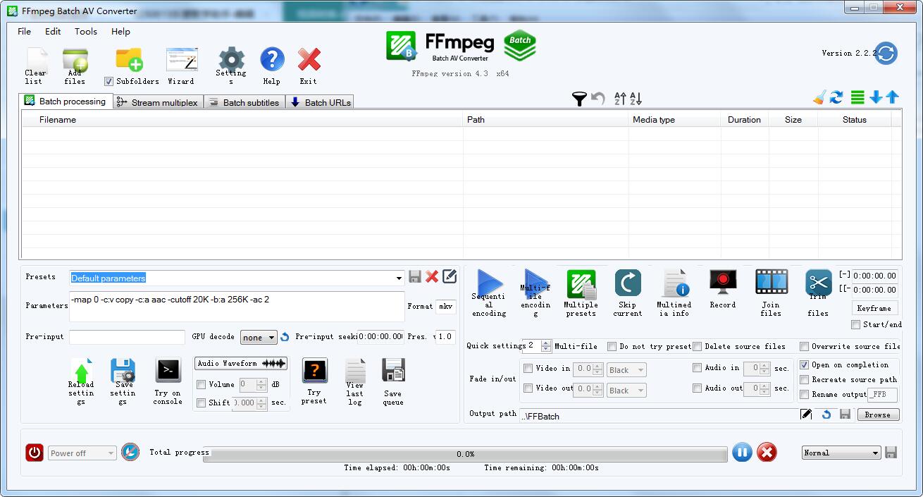 FFmpeg Batch AV Converter screenshot