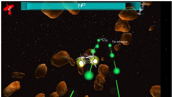 Screenshot of X-wing fighter