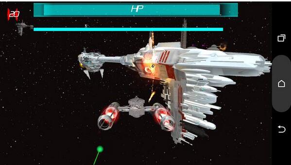 Screenshot of X-wing fighter