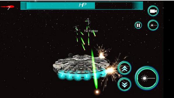 Screenshot of X-wing fighter