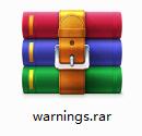 Screenshot of Weirun desktop warning message