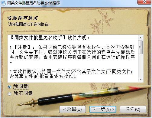 Screenshot of batch renaming assistant for similar files