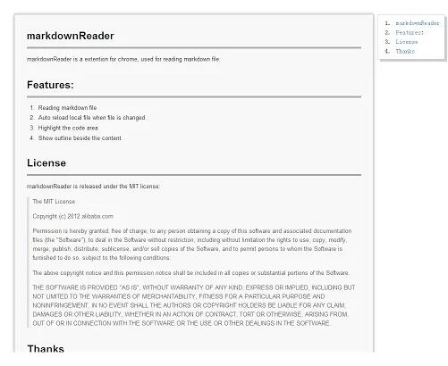 Markdown Reader screenshot