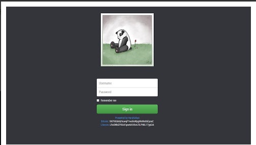 Screenshot of Sad Panda plug-in