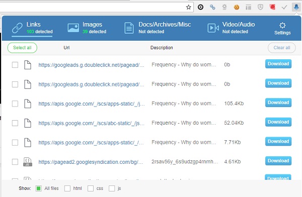 Video Downloader GetThemAll online use web version