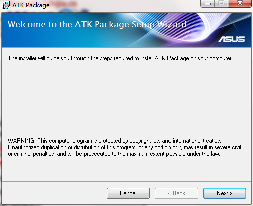 ASUS ATK driver screenshot