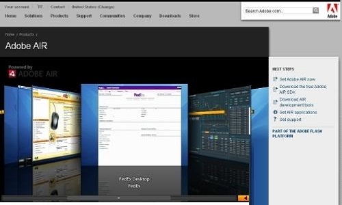 Adobe AIR screenshot