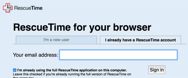 Rescuetime screenshot