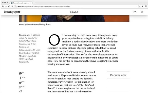 Instapaper screenshot