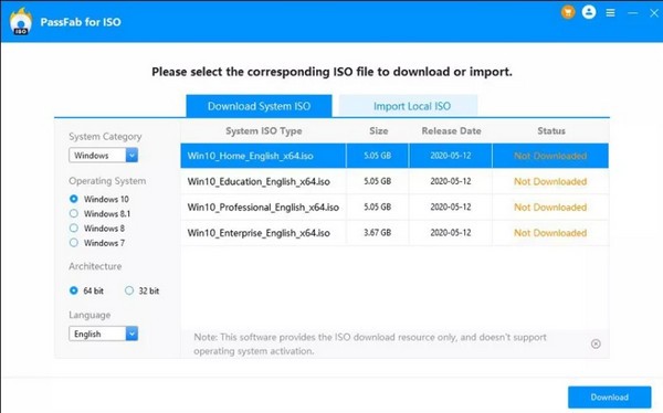 PassFab for ISO screenshots