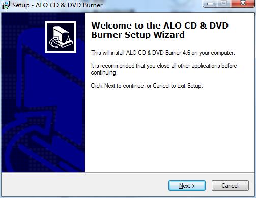 Screenshot of ALO CD & DVD Burner