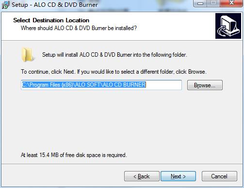 Screenshot of ALO CD & DVD Burner