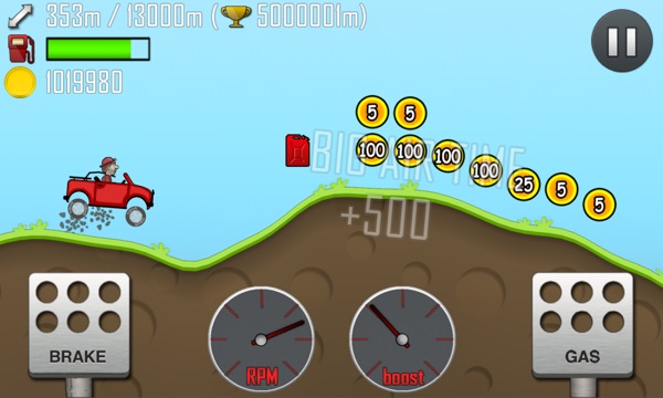 Screenshot of mountaineering cars