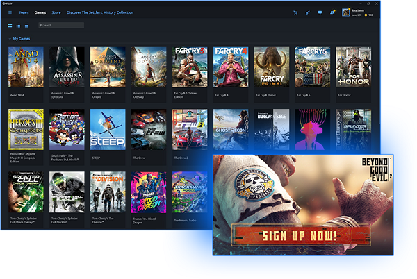 Screenshot of Ubisoft Game Platform