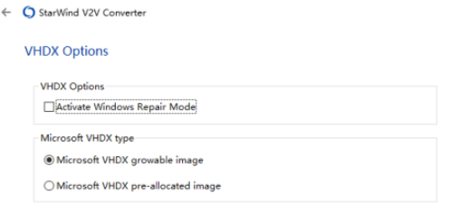 StarWind Converter virtual disk format conversion screenshot