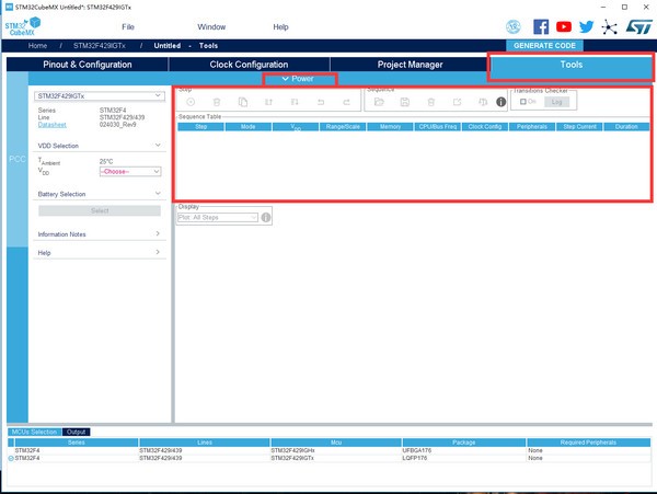 STM32CubeMX screenshot