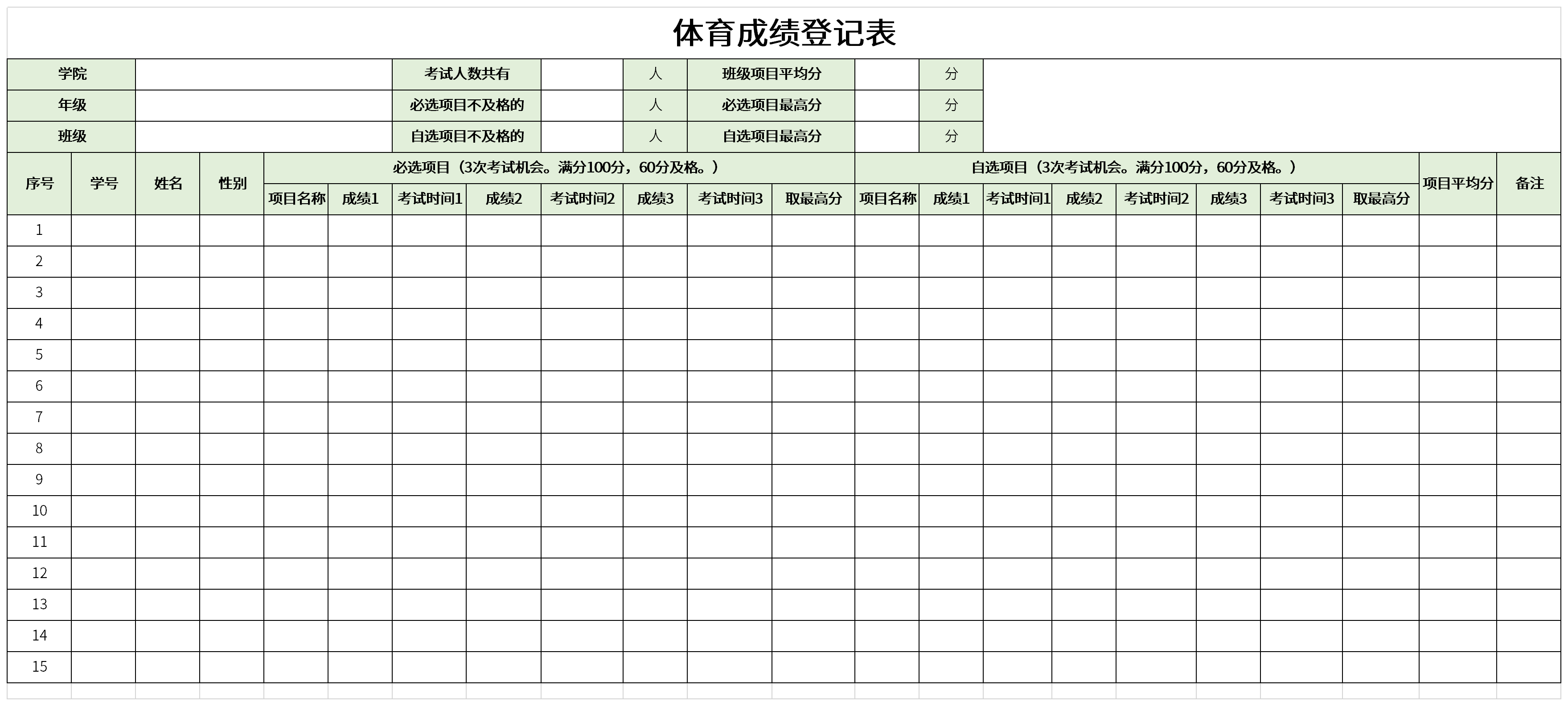 Screenshot of sports results registration form