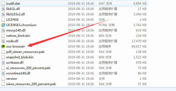 Screenshot of Alibaba Cloud OSS client