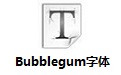 Bubblegum font segment first LOGO