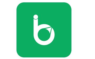 The first logo of the happy running section of the trail