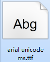 ARIAL Unicode MS font screenshot