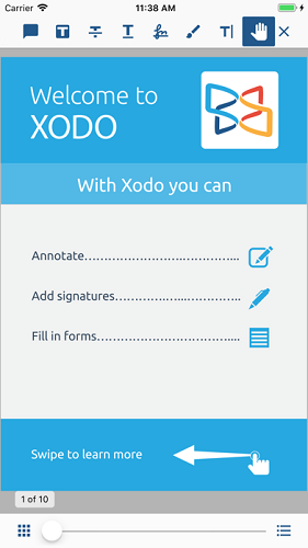 PDF reader XODO DOCS screenshot