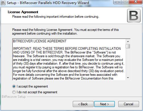 BitRecover Parallels HDD Recovery Wizard screenshot