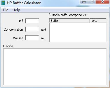 Screenshot of HP Buffer Calculator