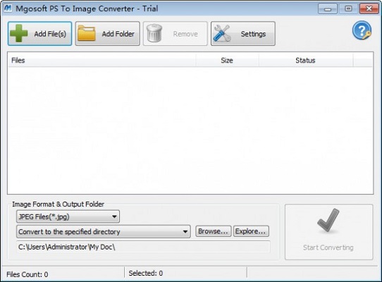 Mgosoft PS To Image Converter screenshot