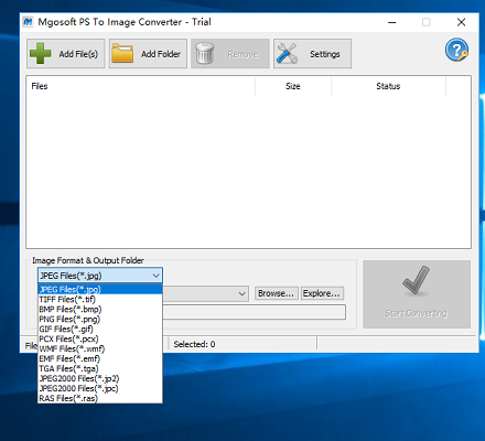 Mgosoft PS To Image Converter screenshot