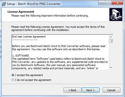 Batch Word to PNG Converter screenshot