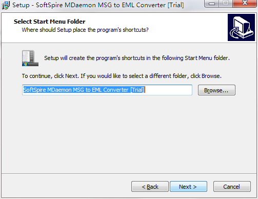 Screenshot of MDaemon MSG to EML Converter