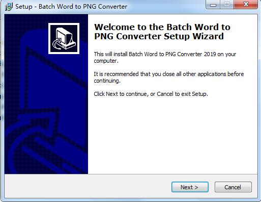 Batch Word to PNG Converter screenshot