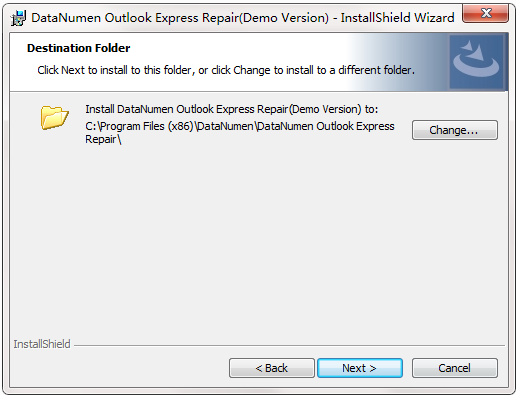 DataNumen Outlook Express Repair screenshot