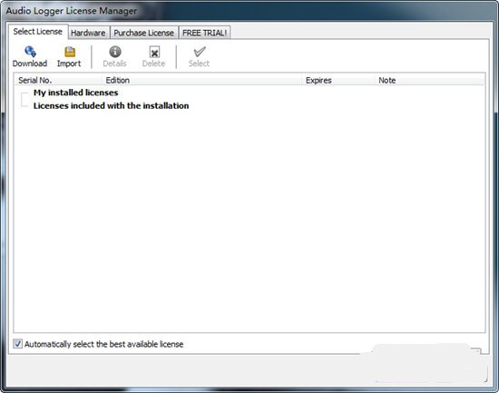 Screenshot of mAirList Audio Logger