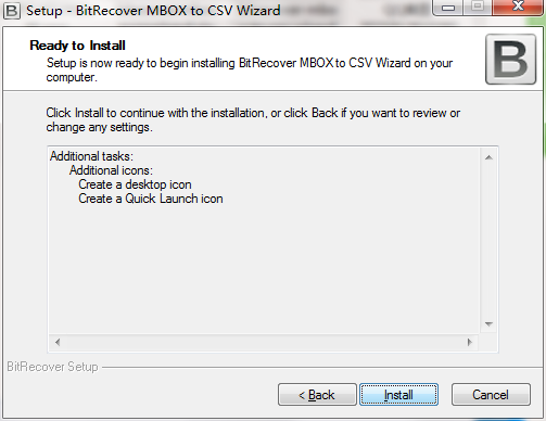 BitRecover MBOX to CSV Wizard screenshot