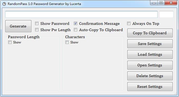 RandomPass screenshot